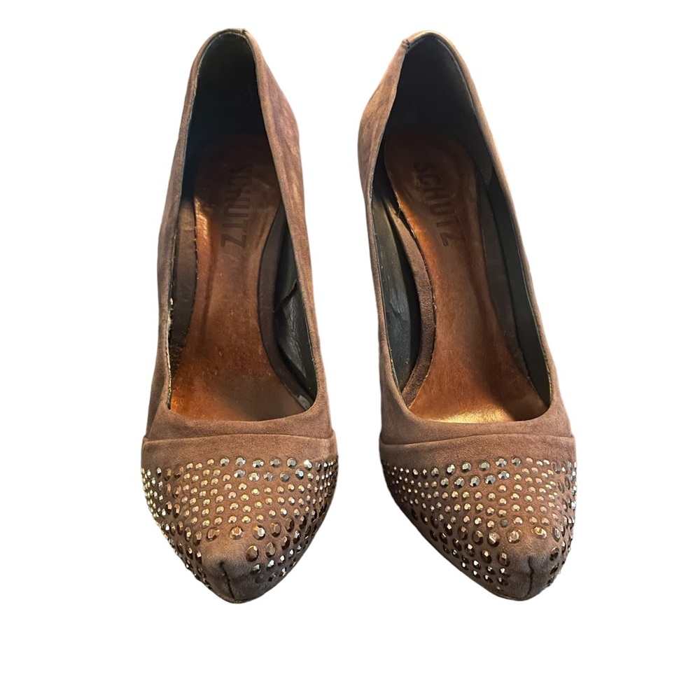 Schutz purple jeweled size 6B heels